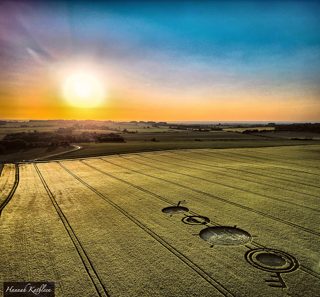 aerial of Winterbourne Bassett from tt