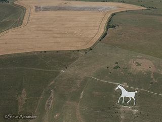 aerial of Milk Hill from tt