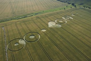 aerial of Pewsey White Horse