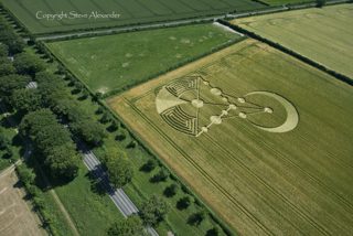 aerial of Badbury Rings from tt