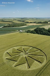 aerial of Hackpen Hill from tt
