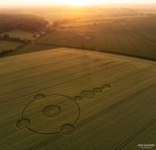 aerial of Wilton Windmill from tt