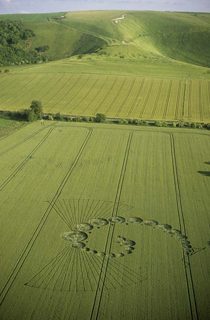 aerial of Uffington White Horse