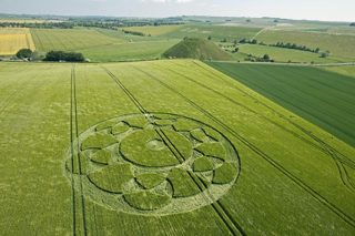 aerial of Silbury Hill from tt
