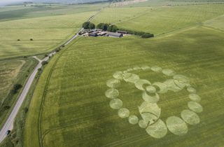 aerial of Bishops Cannings from tt