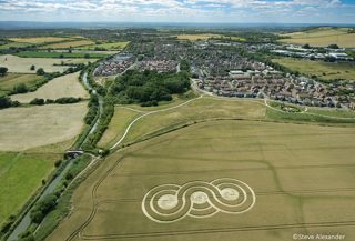 aerial of Bishops Cannings from tt