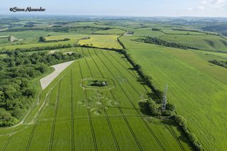 aerial of Buckland Down from tt