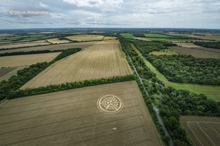 aerial of Barton Stacey from tt