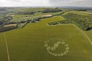 aerial of Walbury Hill from tt