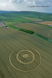 aerial of Milk Hill from tt
