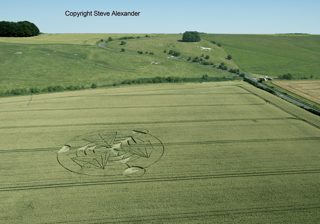 aerial of Hackpen Hill from tt