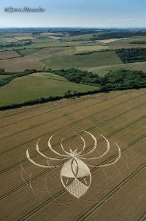 aerial of Cerne Abbas