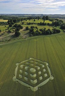 aerial of Danebury Hill