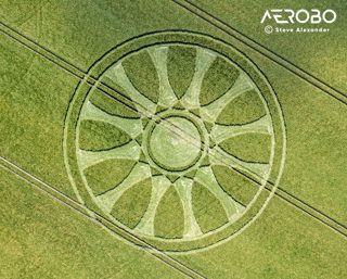 aerial of Barbury Castle from tt