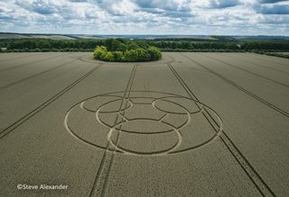 aerial of Wayland's Smithy from tt