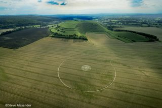 aerial of Cley Hill from tt