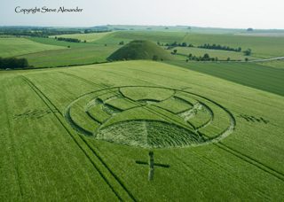 aerial of Silbury Hill from tt