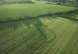 aerial of Blandford Forum from tt