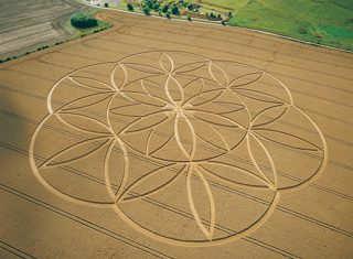aerial of Burderop Down nr Barbury Castle