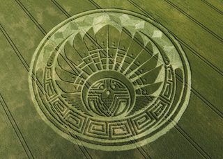 aerial of Silbury Hill from tt