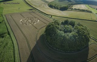 aerial of Hackpen Hill from tt