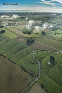 aerial of Hackpen Hill from tt