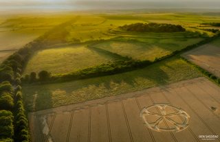 aerial of Badbury Rings