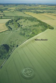 aerial of Danebury Hill from tt