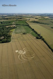aerial of Cerne Abbas
