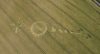 aerial of Milk Hill