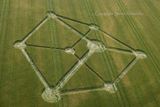 aerial of Chilcomb Down from tt