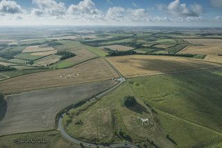 aerial of Hackpen Hill from tt