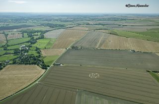 aerial of Stanton St Bernard from tt