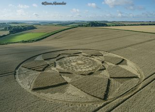 aerial of Hackpen Hill from tt