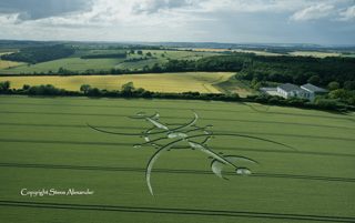aerial of Clearbury Ring from tt
