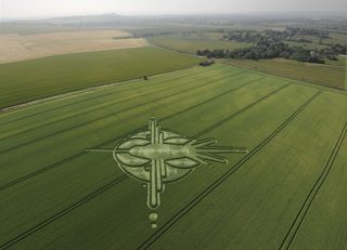 aerial of Milk Hill from tt