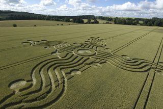 aerial of West Woods (nr Lockeridge) from tt