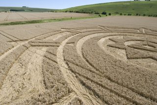 aerial of Pewsey White Horse