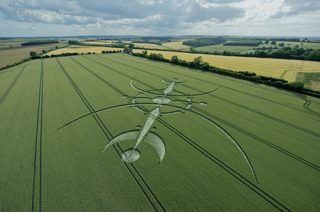 aerial of Clearbury Ring from tt