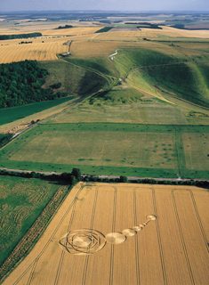 aerial of Uffington White Horse