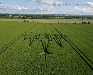 aerial of Stanton St Bernard from tt