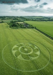 aerial of Owlesbury from tt