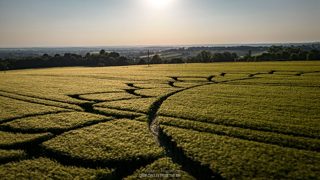 aerial of Potterne Hill from tt