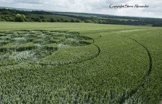 aerial of Chilcomb Down from tt